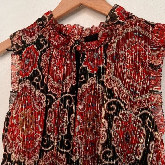 Kate Spade Medallion Metallic Mini Dress, Black Multi, size 0 LIKE NEW - Picture 6 of 8